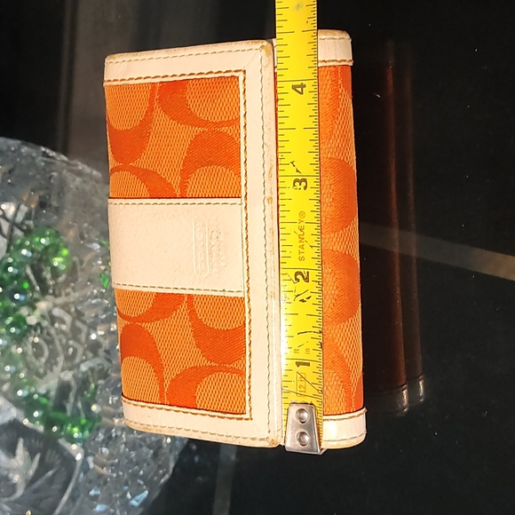 Coach Orange and White Wallet - Picture 12 of 16